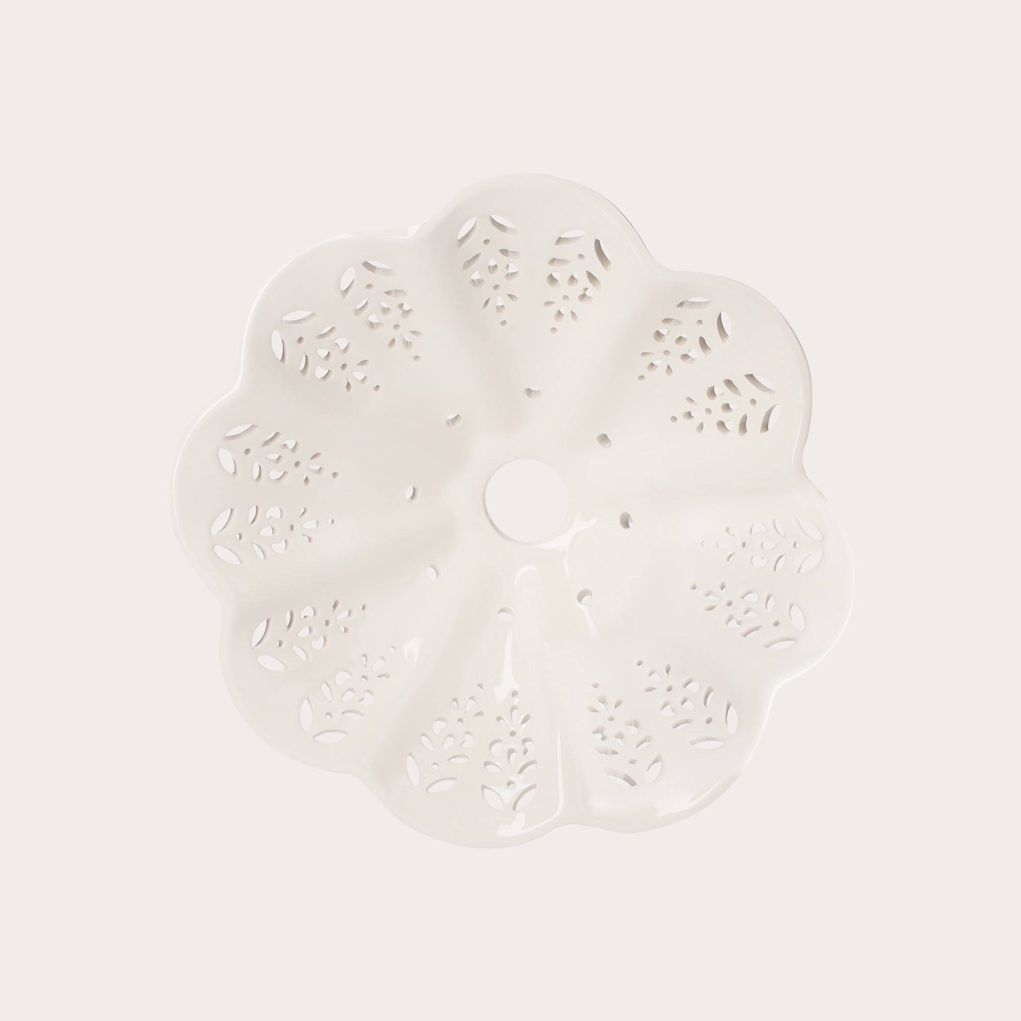 Paralume Ceramica Bianca Traforata Ø 30 cm