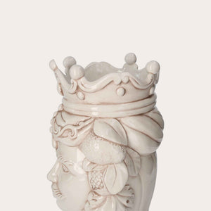 Vaso Testa di Moro Uomo in Ceramica Anticata - Artigianato Made in Italy h. 38 cm