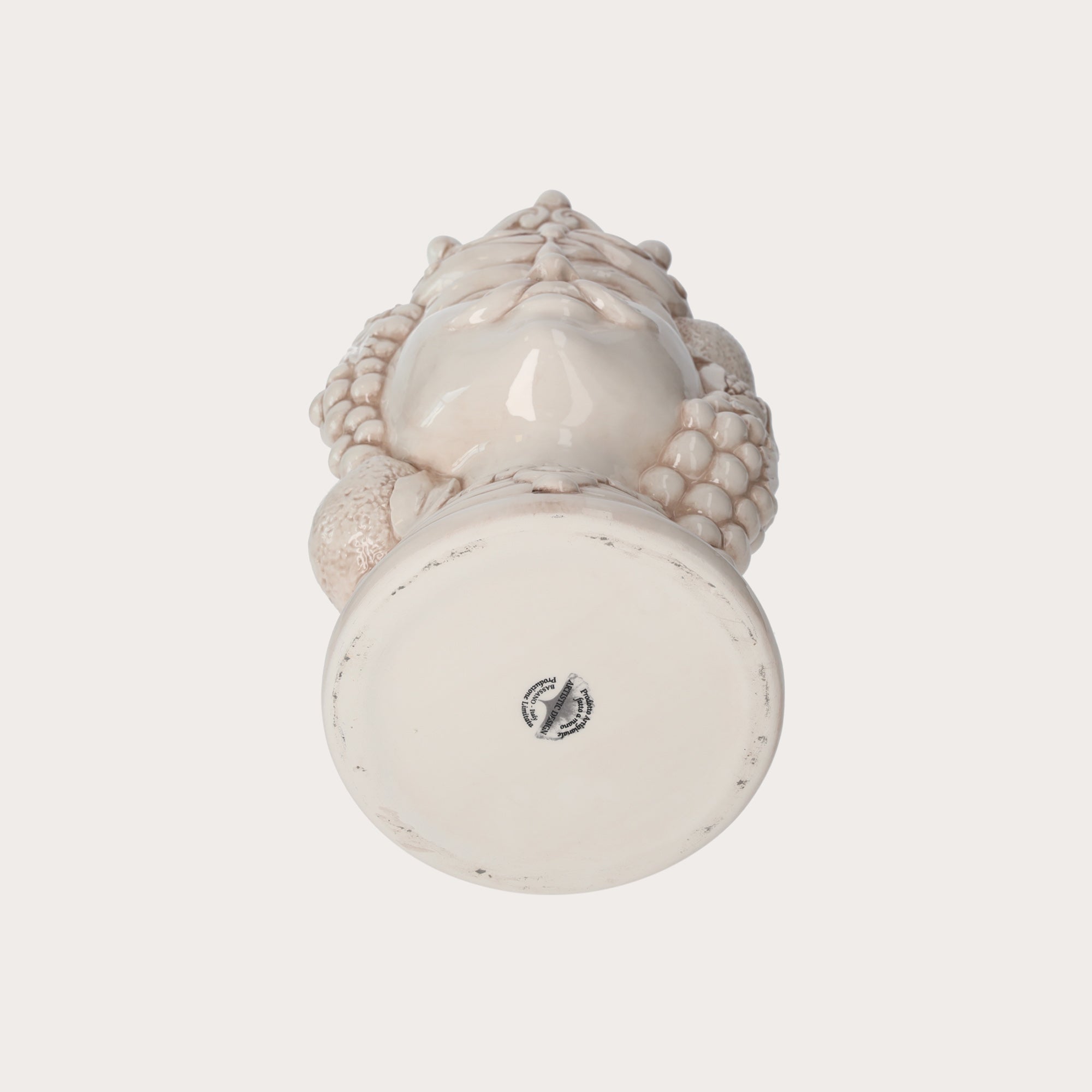Vaso Testa di Moro Uomo in Ceramica Anticata h. 38 cm