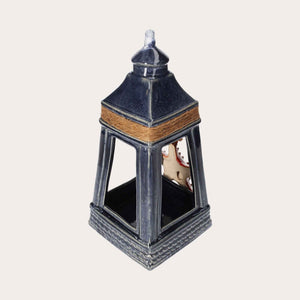 Lanterna in Ceramica Blu con Stella Marina – Decorazione da Mare per Casa e Giardino
