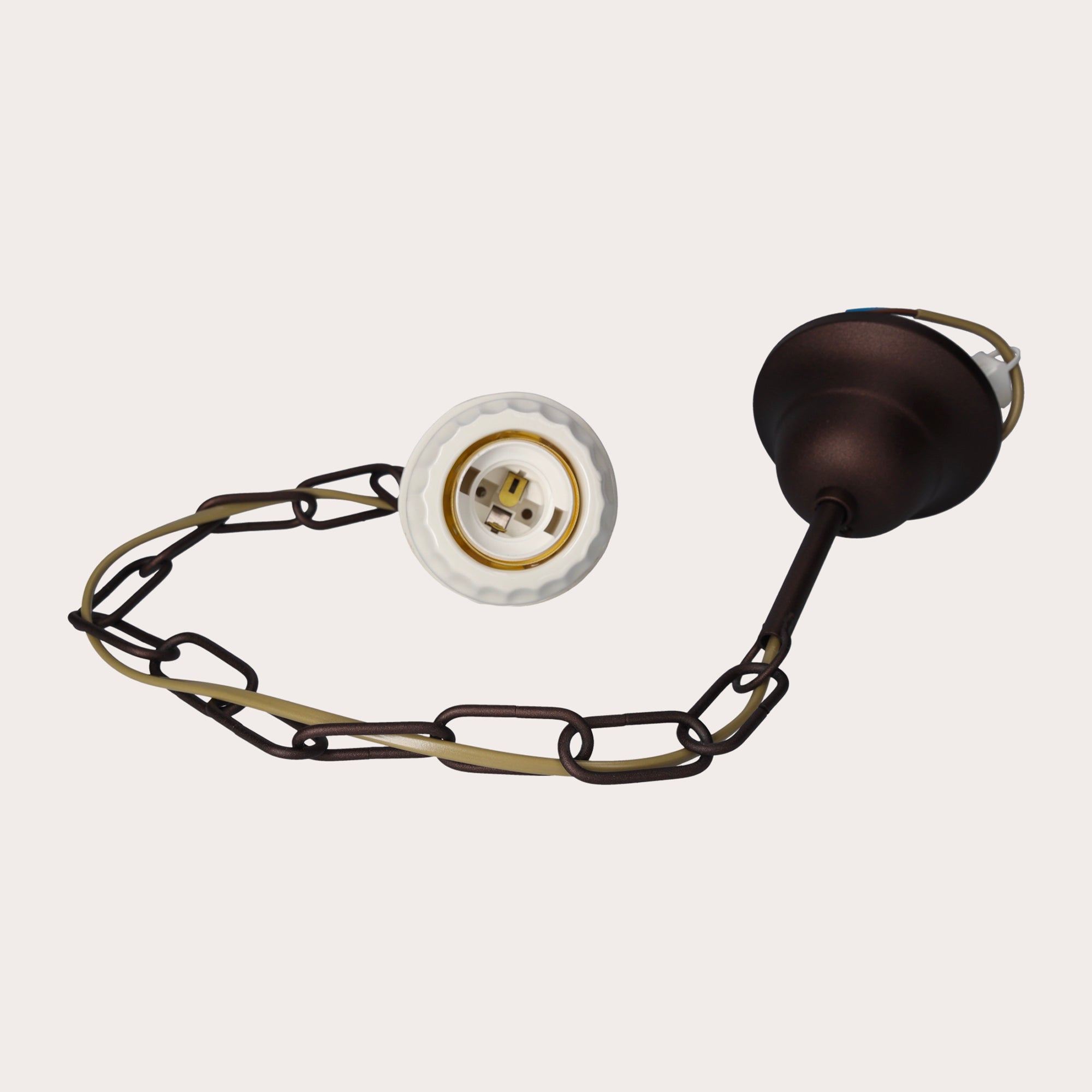 Brass Chain with E27 Fitting for Ceramic Chandeliers