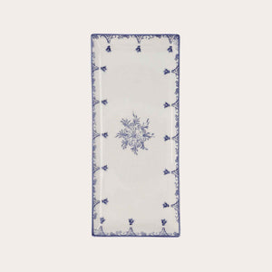 Vassoio Rettangolare in Ceramica Blu Stile Barocco – Elegante per Antipasti