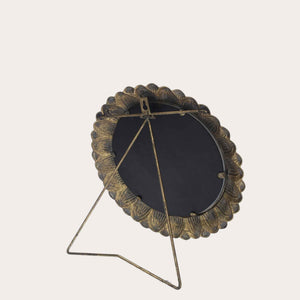 Specchio Rotondo da Appoggio in Stile Vintage Dorato – Decorazione Elegante per Casa