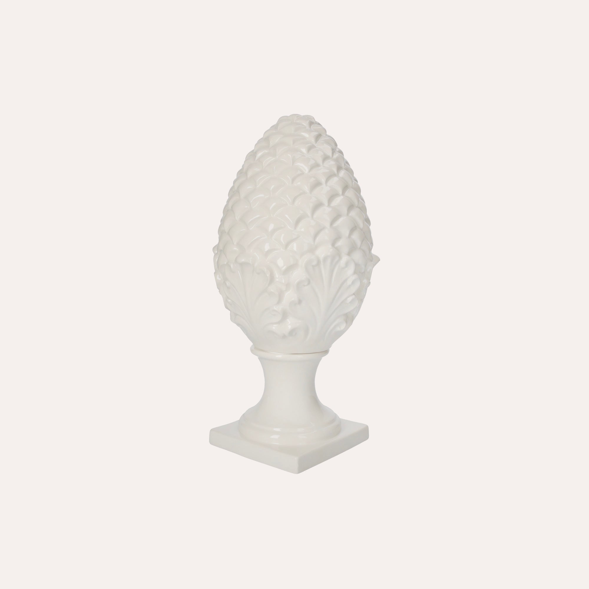 Pigna in Ceramica Bianca H. 35cm