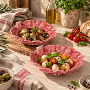 Set 2 Insalatiera Radicchio in Ceramica Rosa 21x19 cm