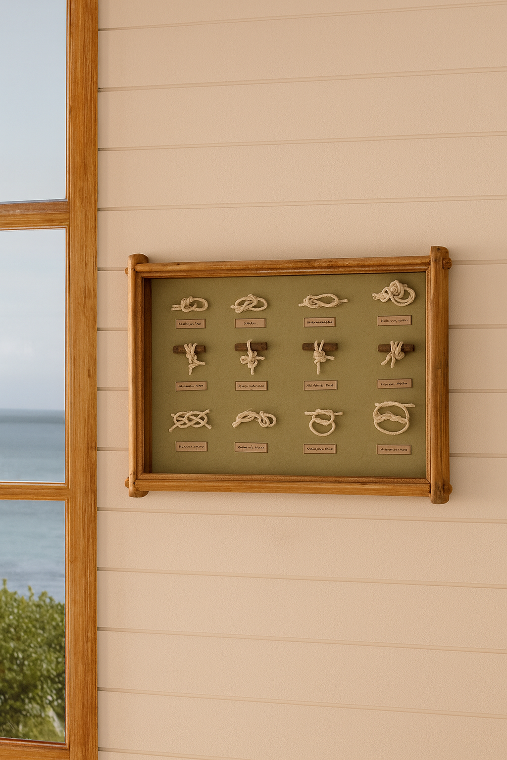 Quadro Decorativo in Legno con Nodi