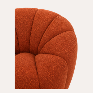 Poltrona Bouclé Arancione 83x70x44 cm