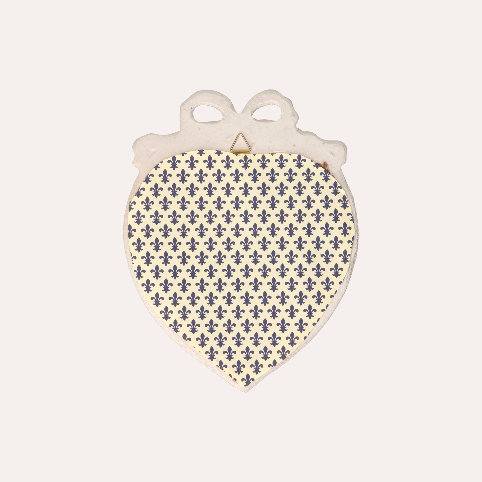 Cornice Cuore con Specchio Bianca in Pasta di Legno
