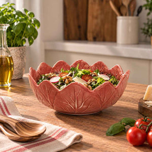 Insalatiera Radicchio Media in Ceramica Rosa Ø. 22x7 cm
