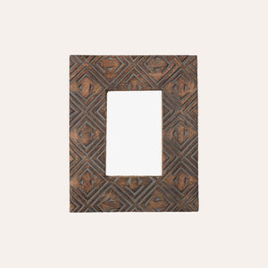 Cornice Decorativa Portafoto Intagliata in Legno con Trafori