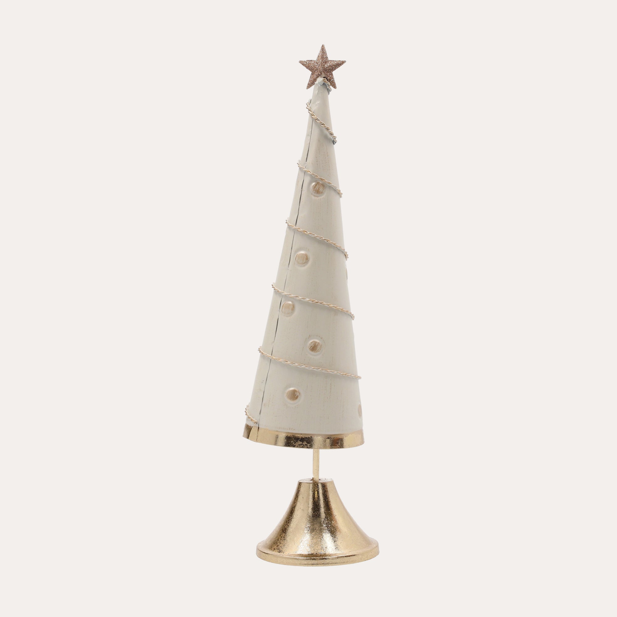Albero di Natale Decorativo con piedistallo in Latta