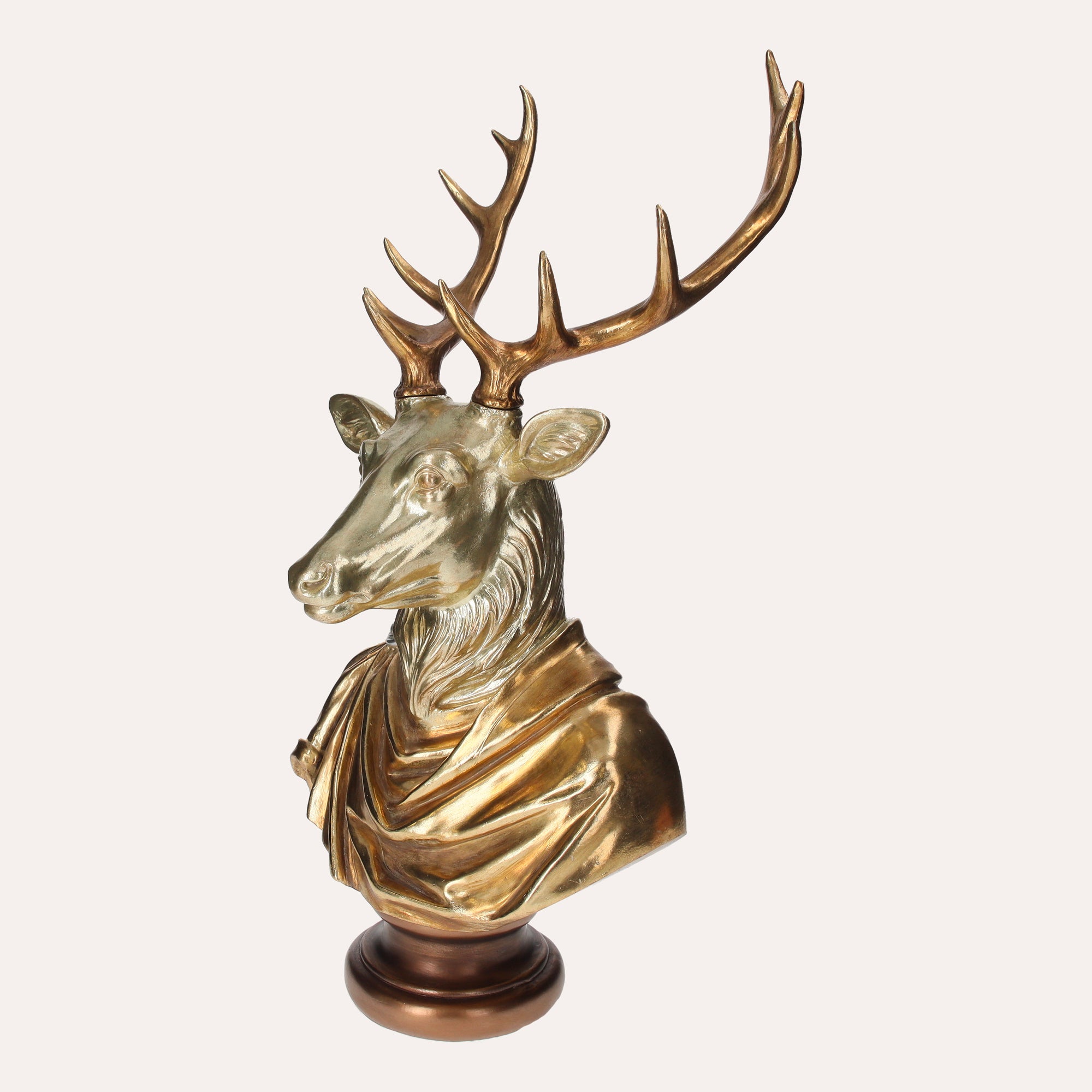 Gold Stag Head Statue