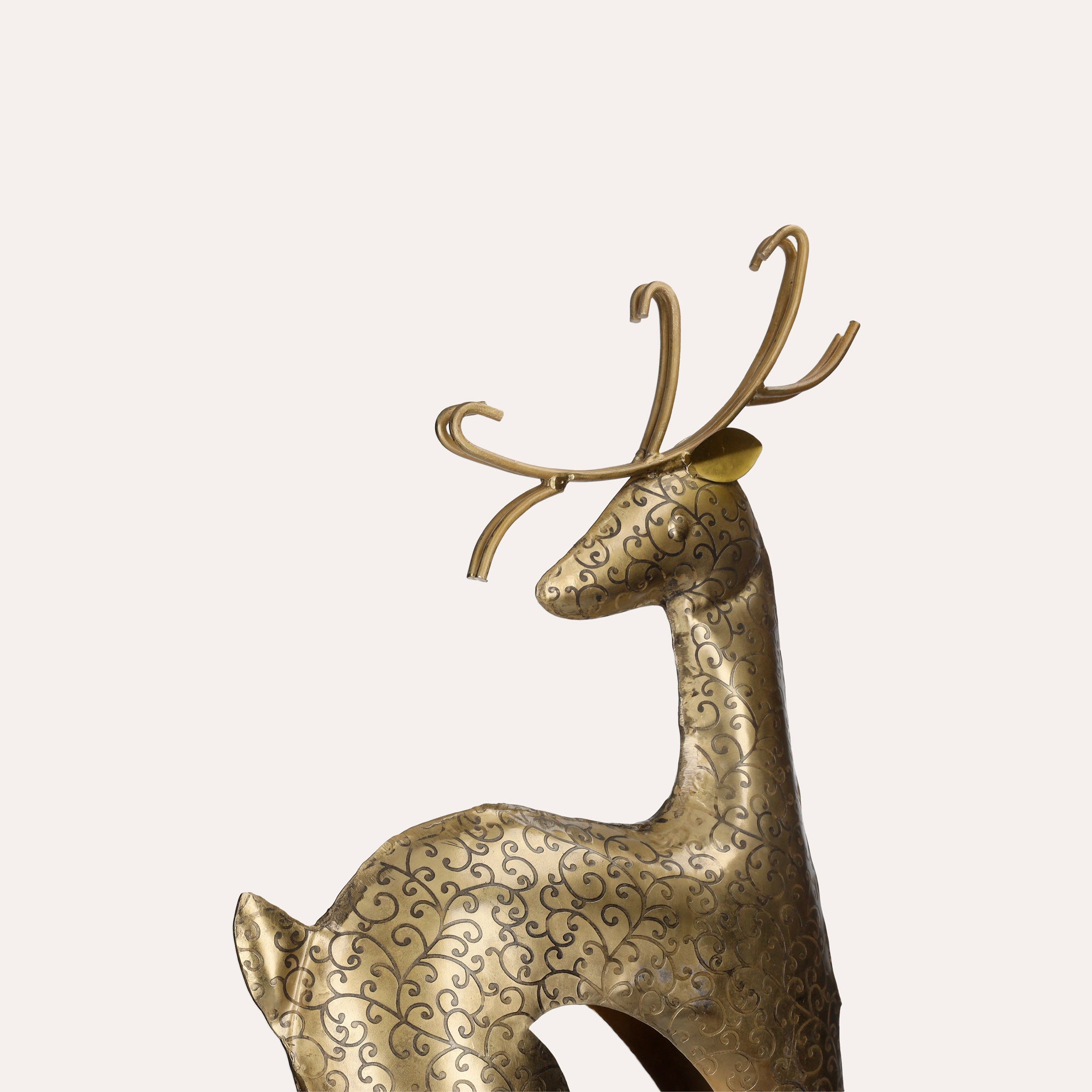 Gold Metal Decorative Reindeer
