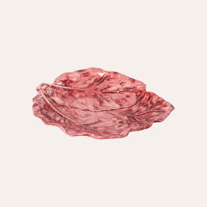 Piatto Radicchio in Ceramica Rosa 35x42xH.5 cm