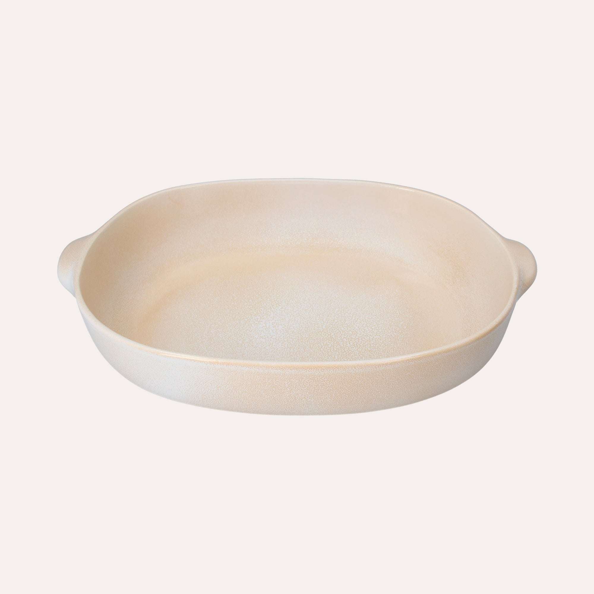 Pirofila Ovale In Ceramica Avorio, 44 cm