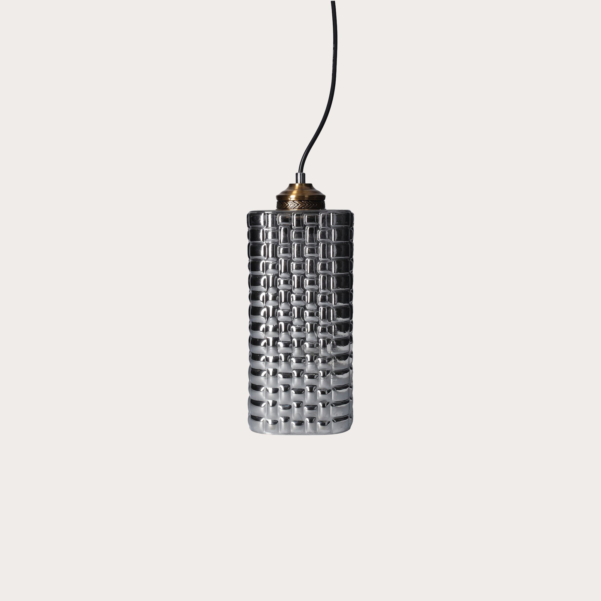 Lampadario Moderno a Sospensione in Vetro Grigio