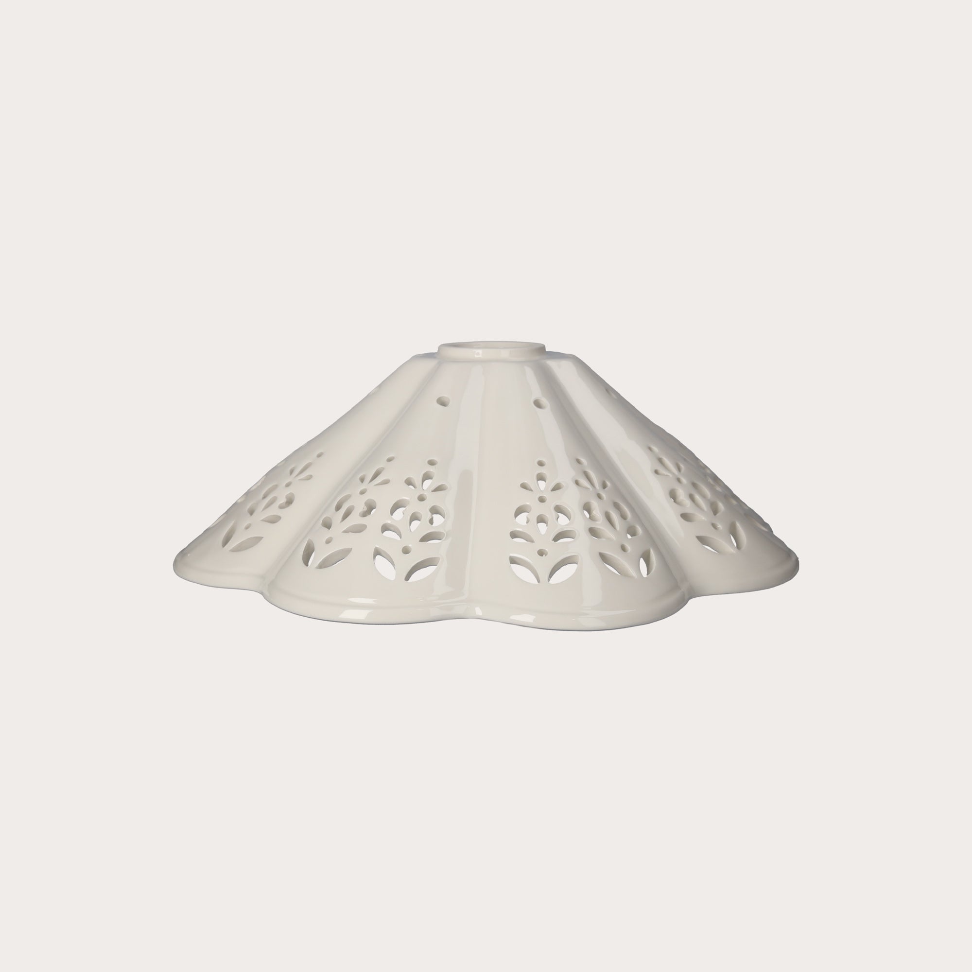 Paralume Ceramica Bianca Traforata Ø 30 cm