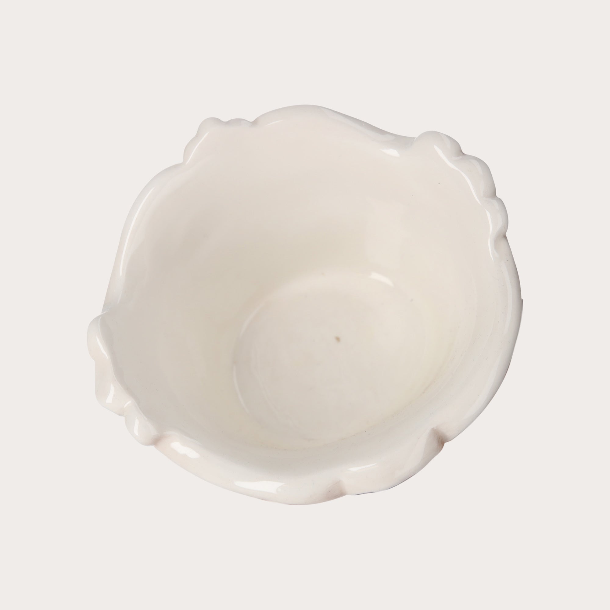 Vaso Testa di Moro Piccolo in Ceramica Beige e Nero