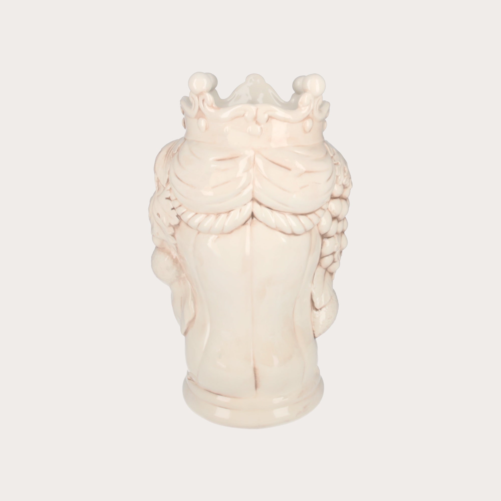Vaso Testa di Moro Donna in Ceramica Anticata h. 38 cm
