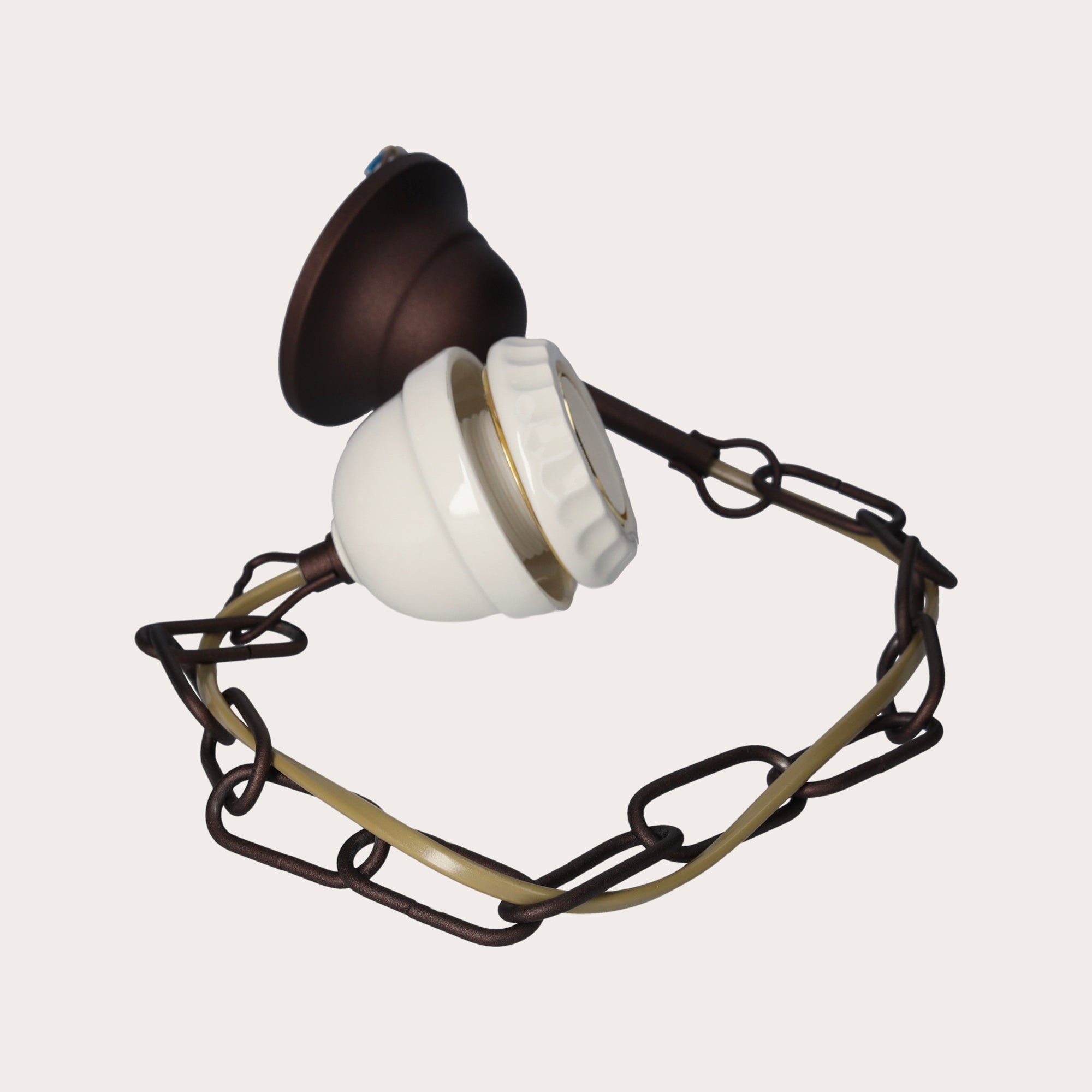 Brass Chain with E27 Fitting for Ceramic Chandeliers