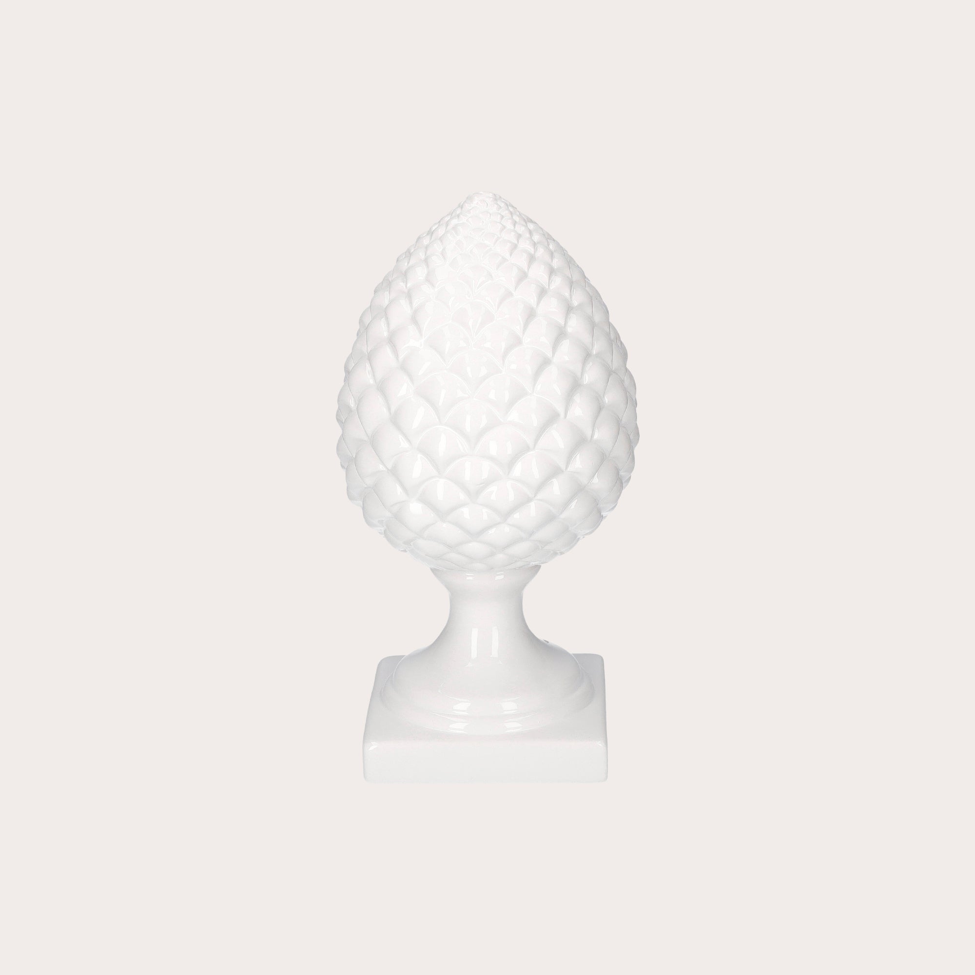 Pigna in Ceramica Bianca H. 30cm