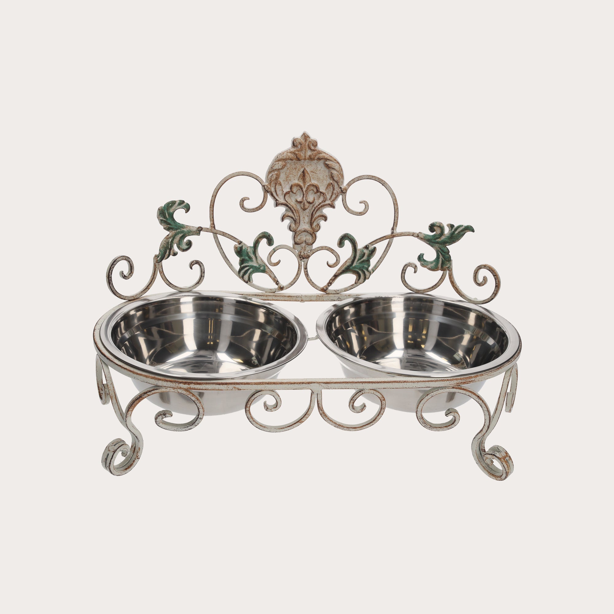 Stainless Steel Dog Bowls with Iron Stand