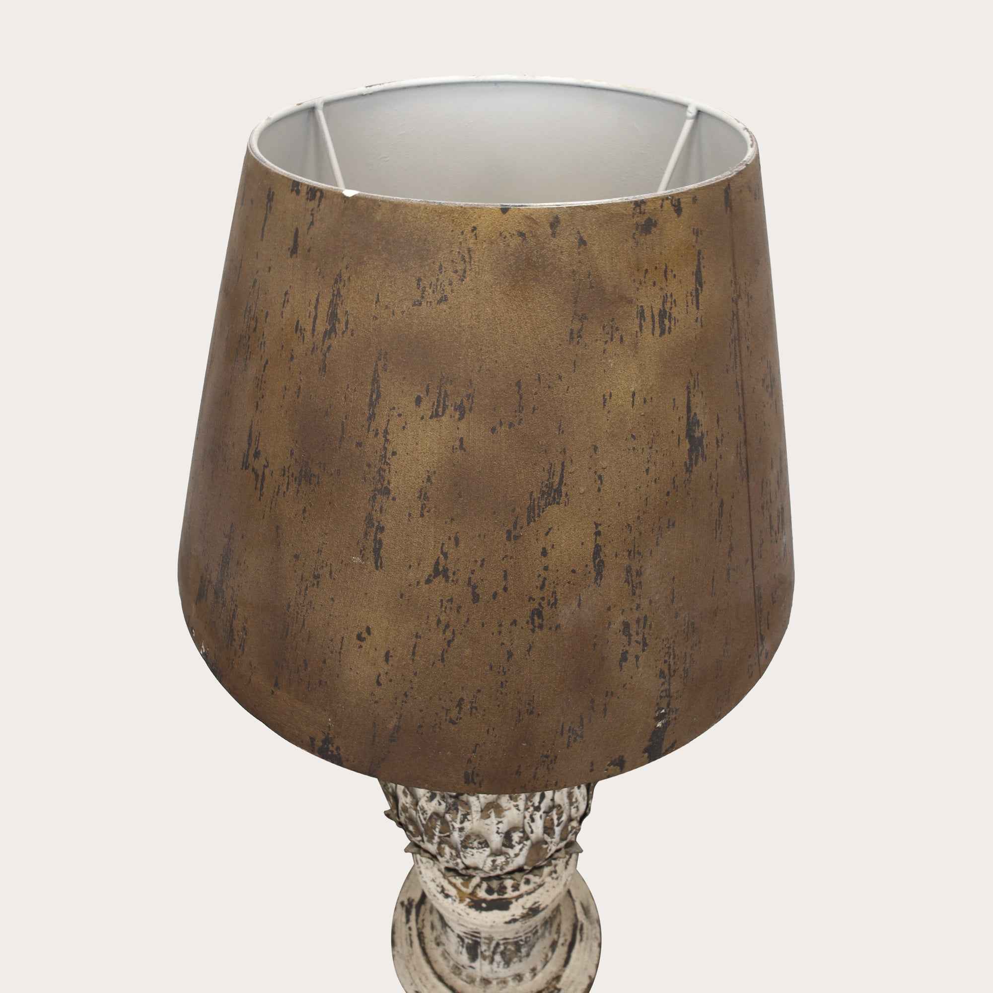 Lampada da Tavolo Shabby con Base a Forma di Ananas