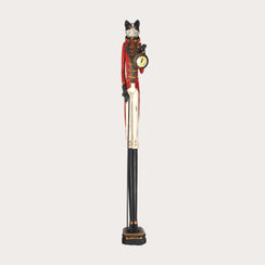 Statua Gatto con Orologio in Resina H. 143 cm