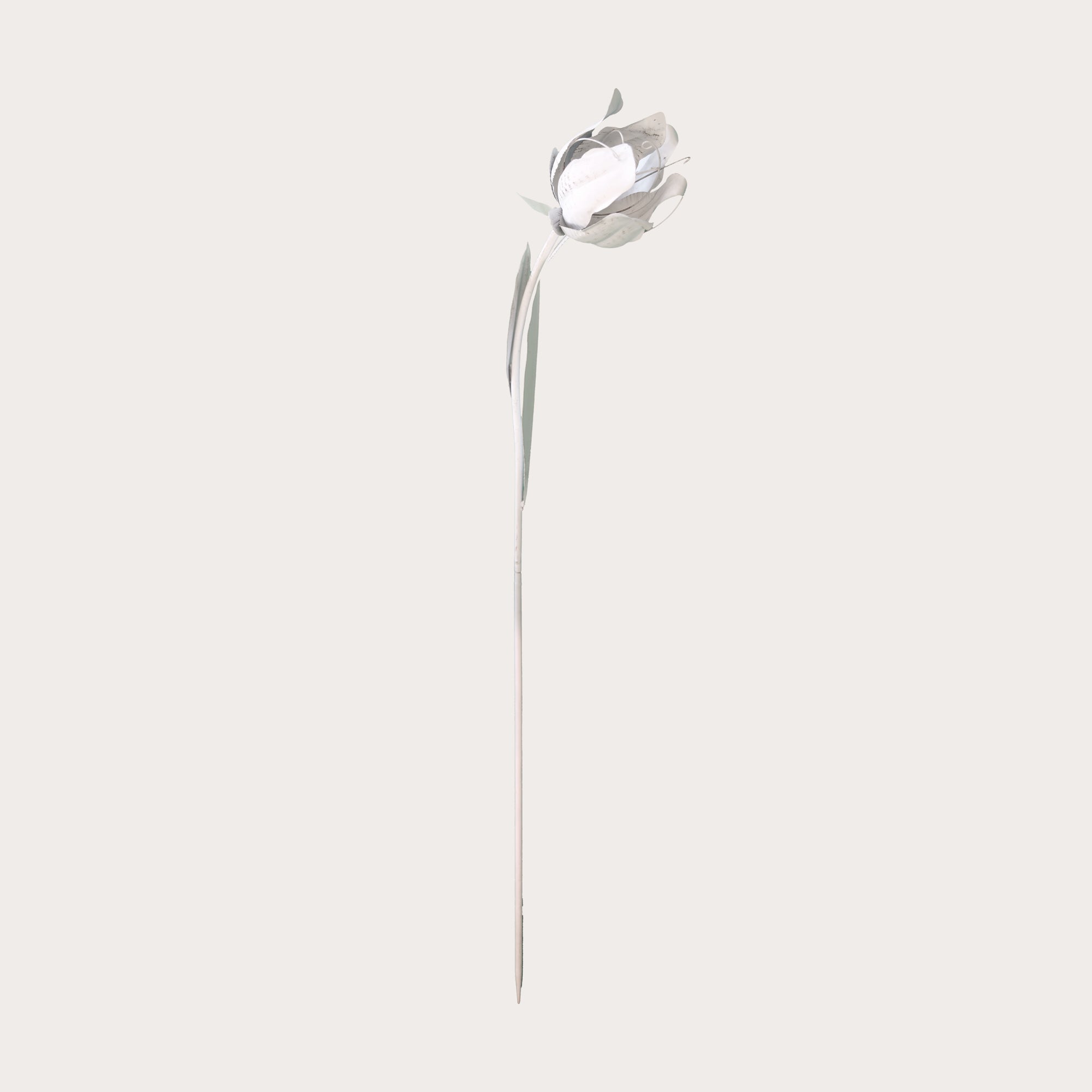 Piantone Fiore di Loto in Ferro Bianco