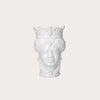 White Ceramic Moorish Head Woman Vase H.20