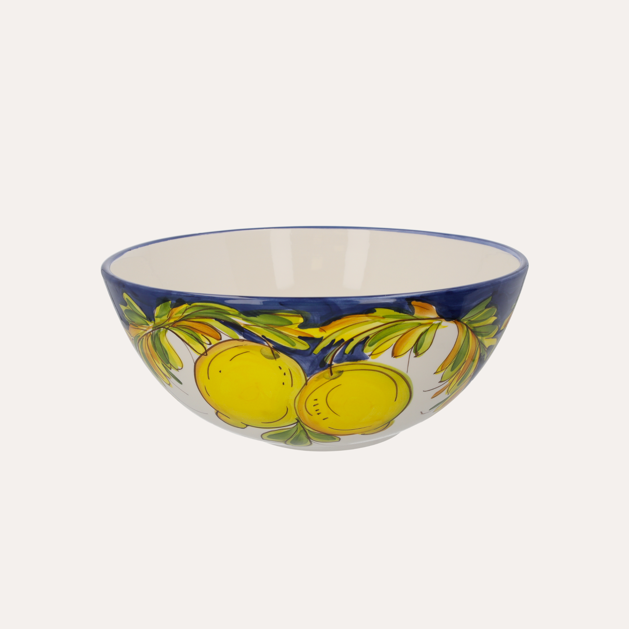 Bowl grande in ceramica “Lemon” giallo e blu H12xD30 cm