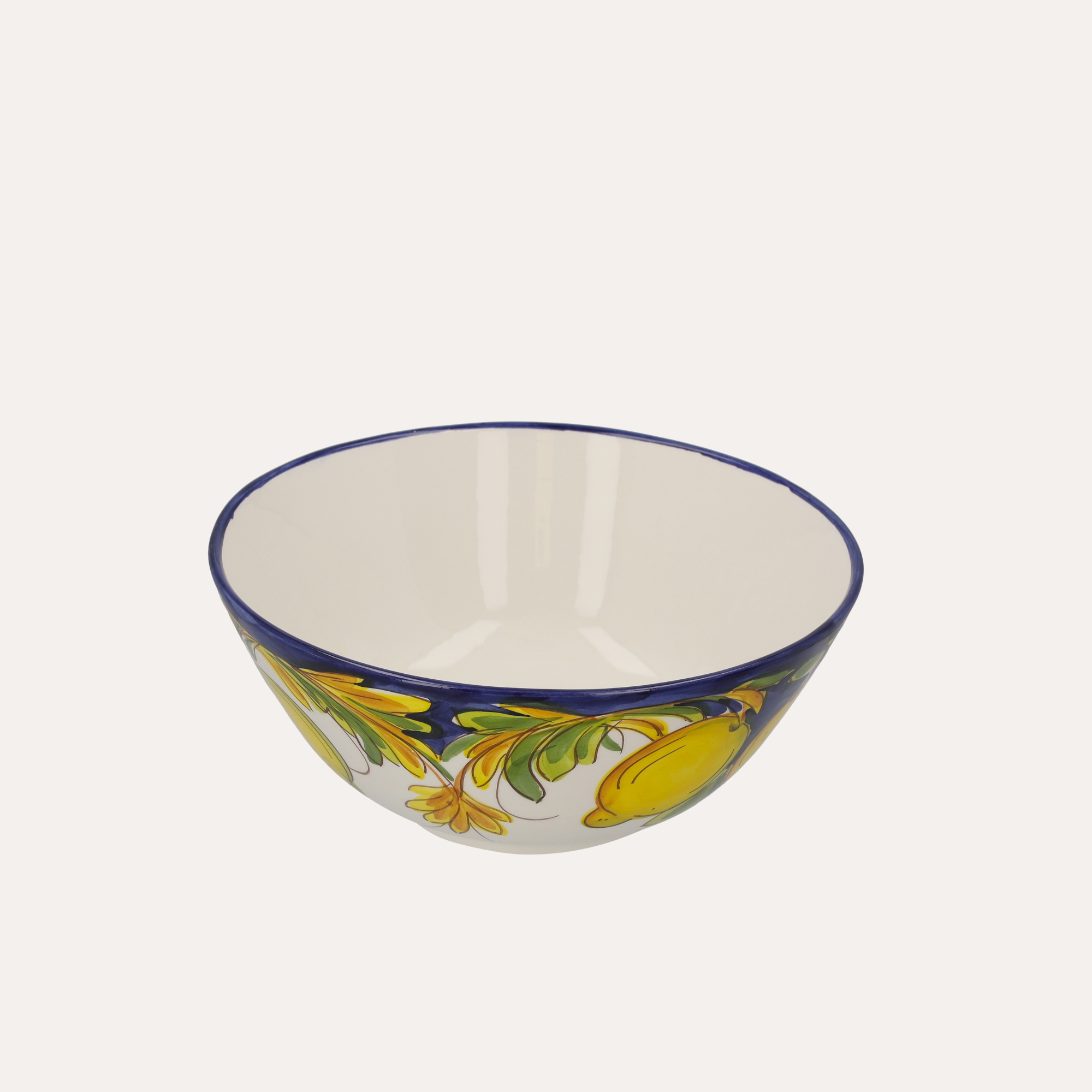 Bowl in ceramica “Lemon” giallo e blu H10xD23 cm