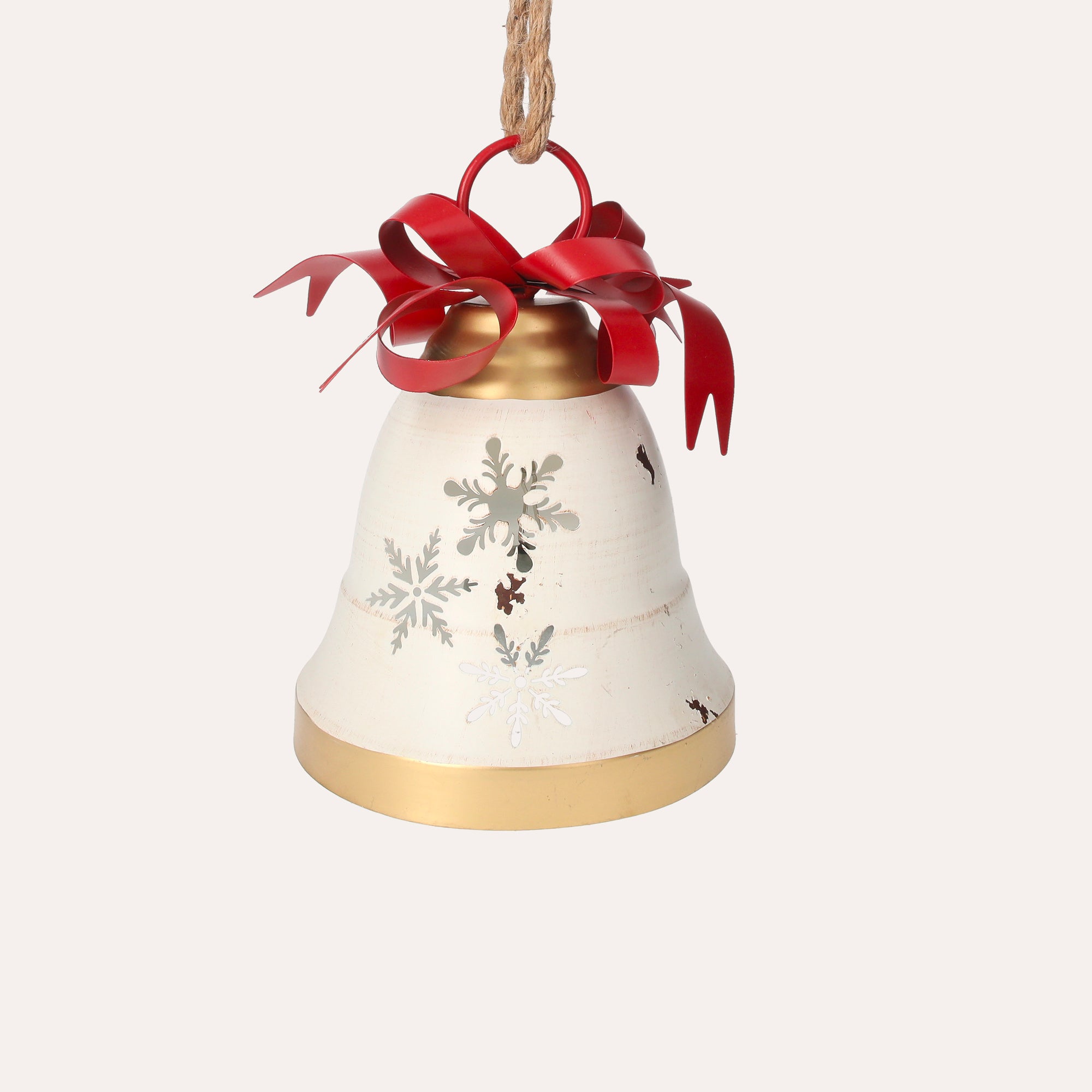 Campana Natalizia Bianca in Latta