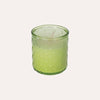 Grüne Kerze aus recyceltem Glas, Ingwer-Limetten-Aroma