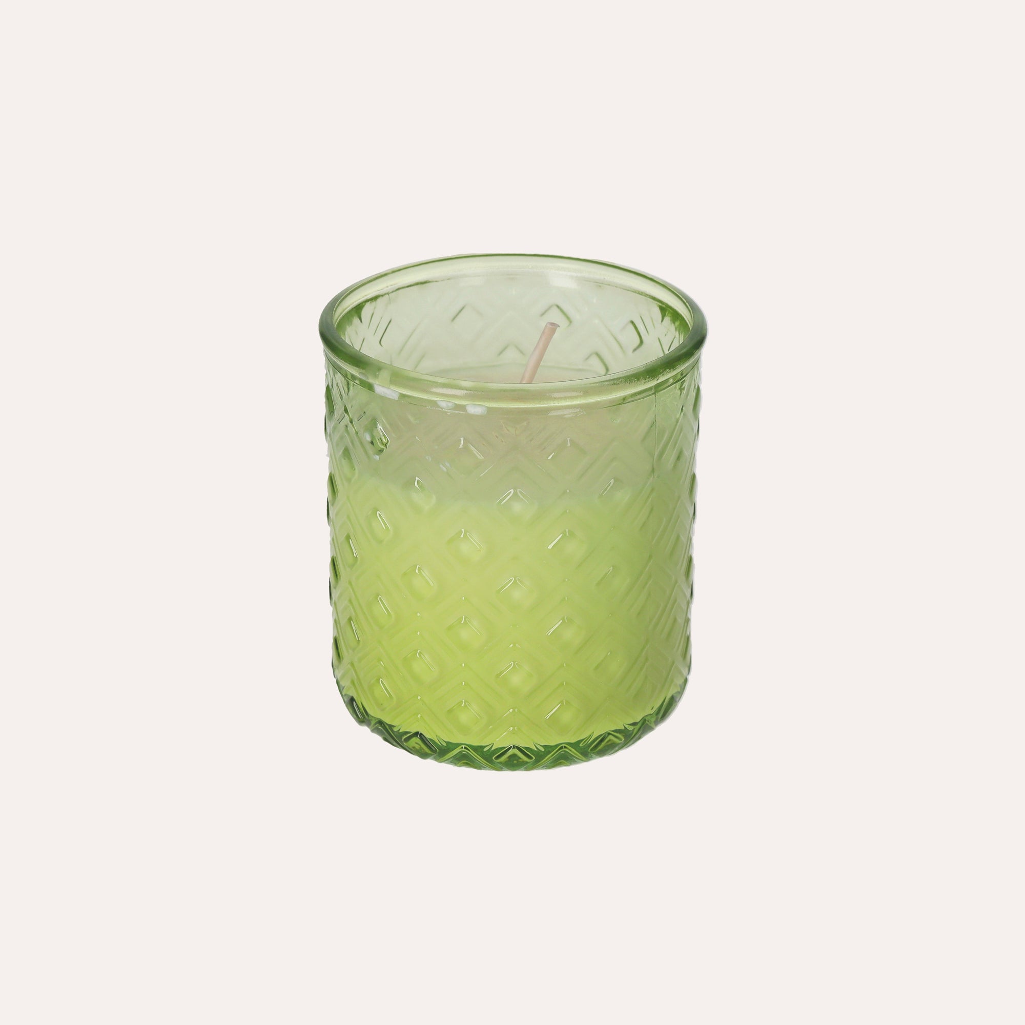 Ginger Lime Scented Green Recycled Glass Candle