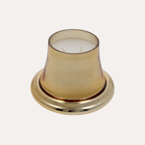 Gold Bell Candle in Glass H20x14 with Box