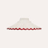 White Ceramic Lampshade with Pink Edge Ø 20 cm