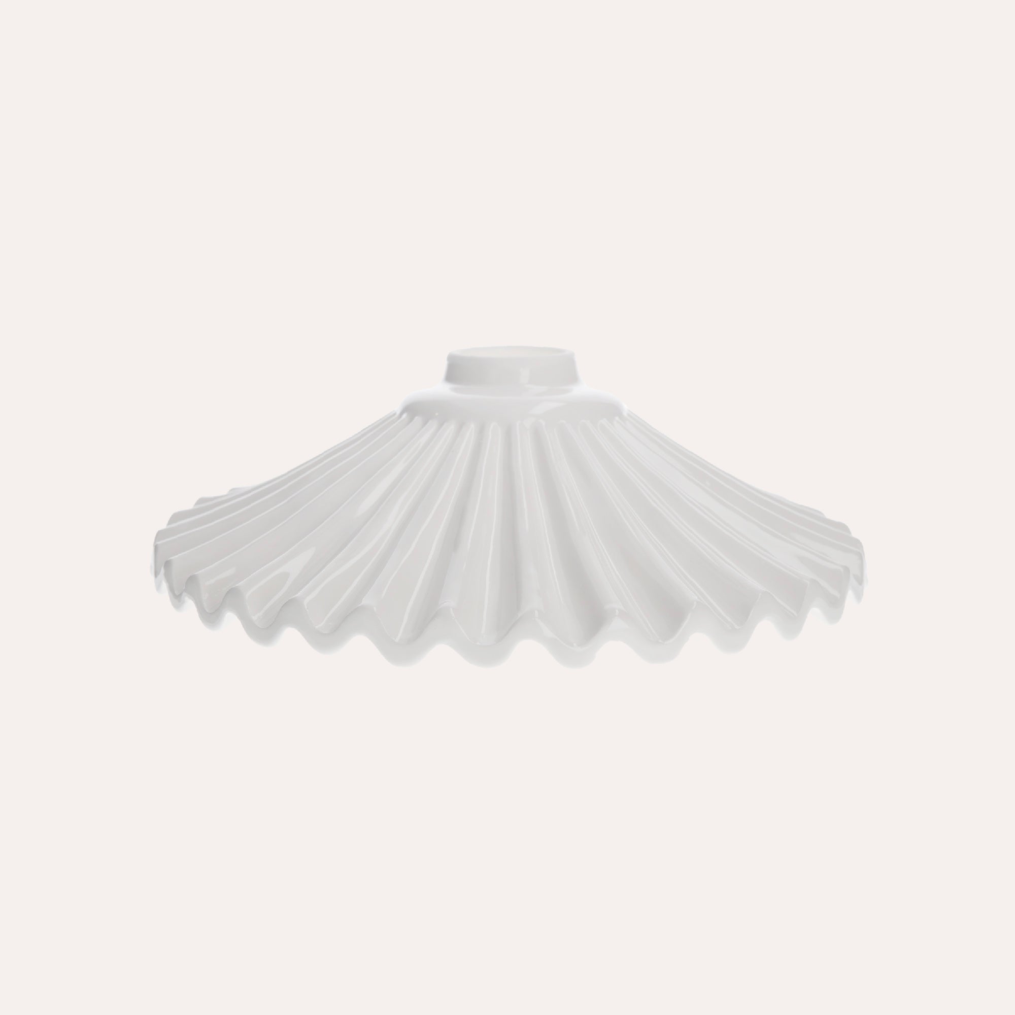 Paralume Rustico Ceramica Ondulata Bianca Ø 30 cm