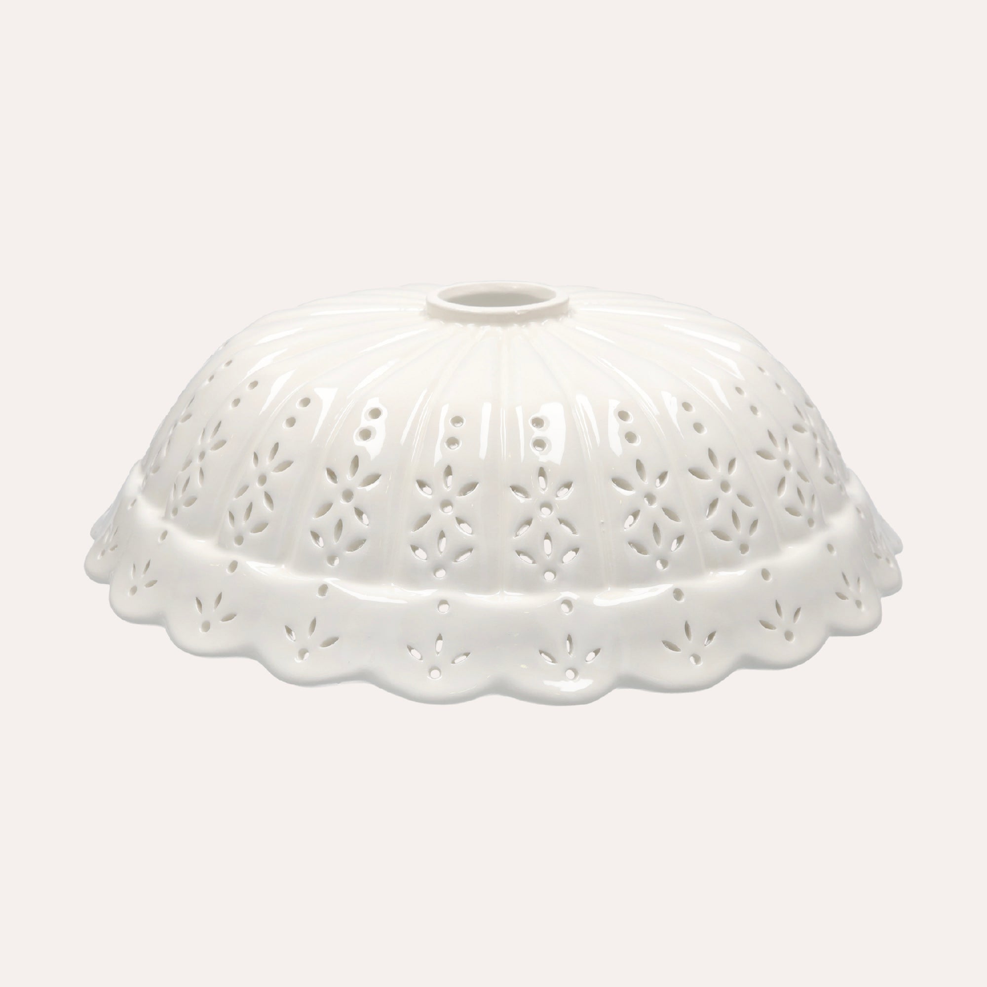 Paralume Ceramica Bianca Traforata Ø 32 cm