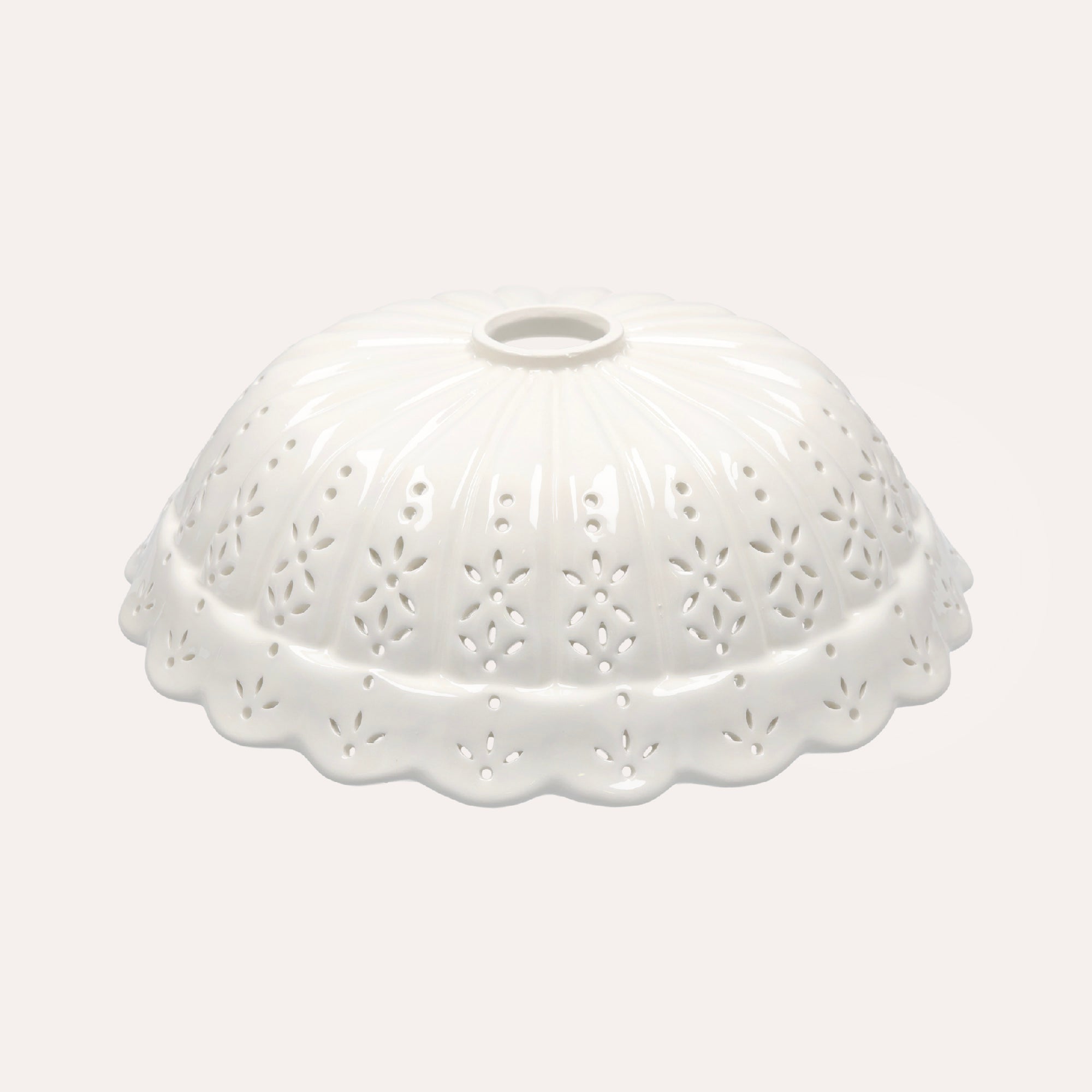 Paralume Ceramica Bianca Traforata Ø 32 cm