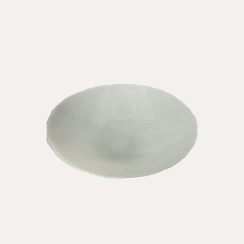 Centrotavola in Vetro bianco decorato Ø cm 40, altezza 10