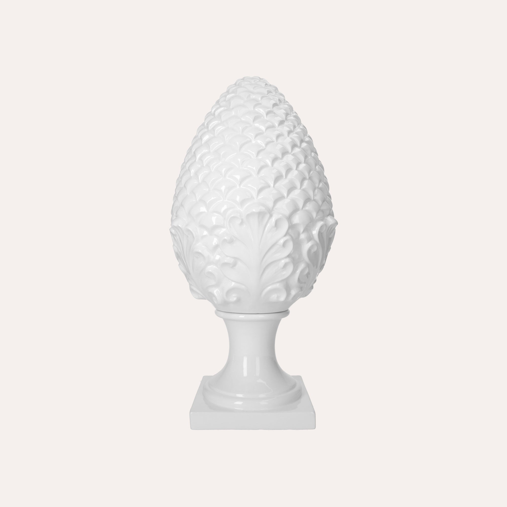Pigna in Ceramica Bianca H. 50 cm