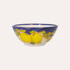 Small Ceramic Bowl with Lemon Decorative Pattern