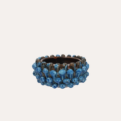 Ciotola Pigna Artigianale in Terracotta Blu H.10x23 cm