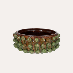 Ciotola Pigna Artigianale Grande in Terracotta Verde 32x12 cm