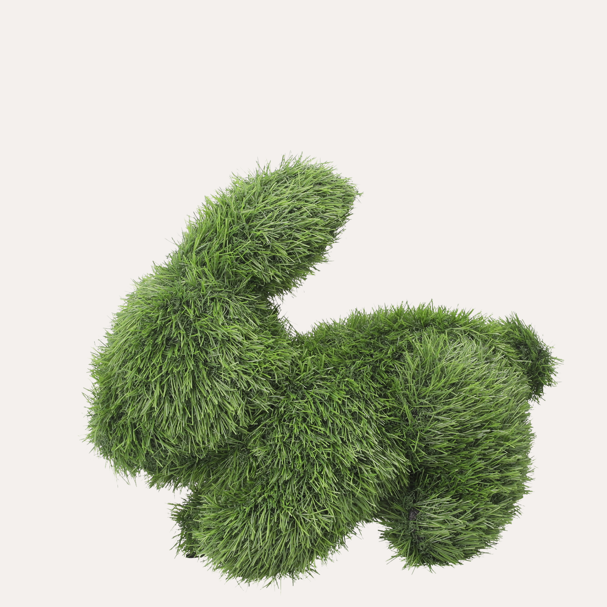 Coniglio Verde in Erba Sintetica H.35x42x23 cm