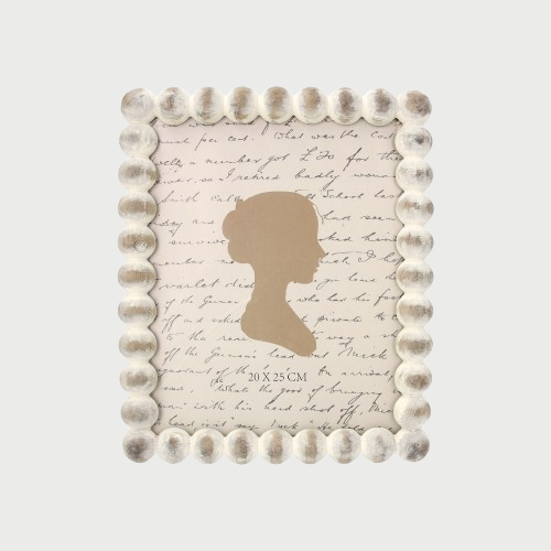 Large Photo Frame with White Spheres (24x29cm)