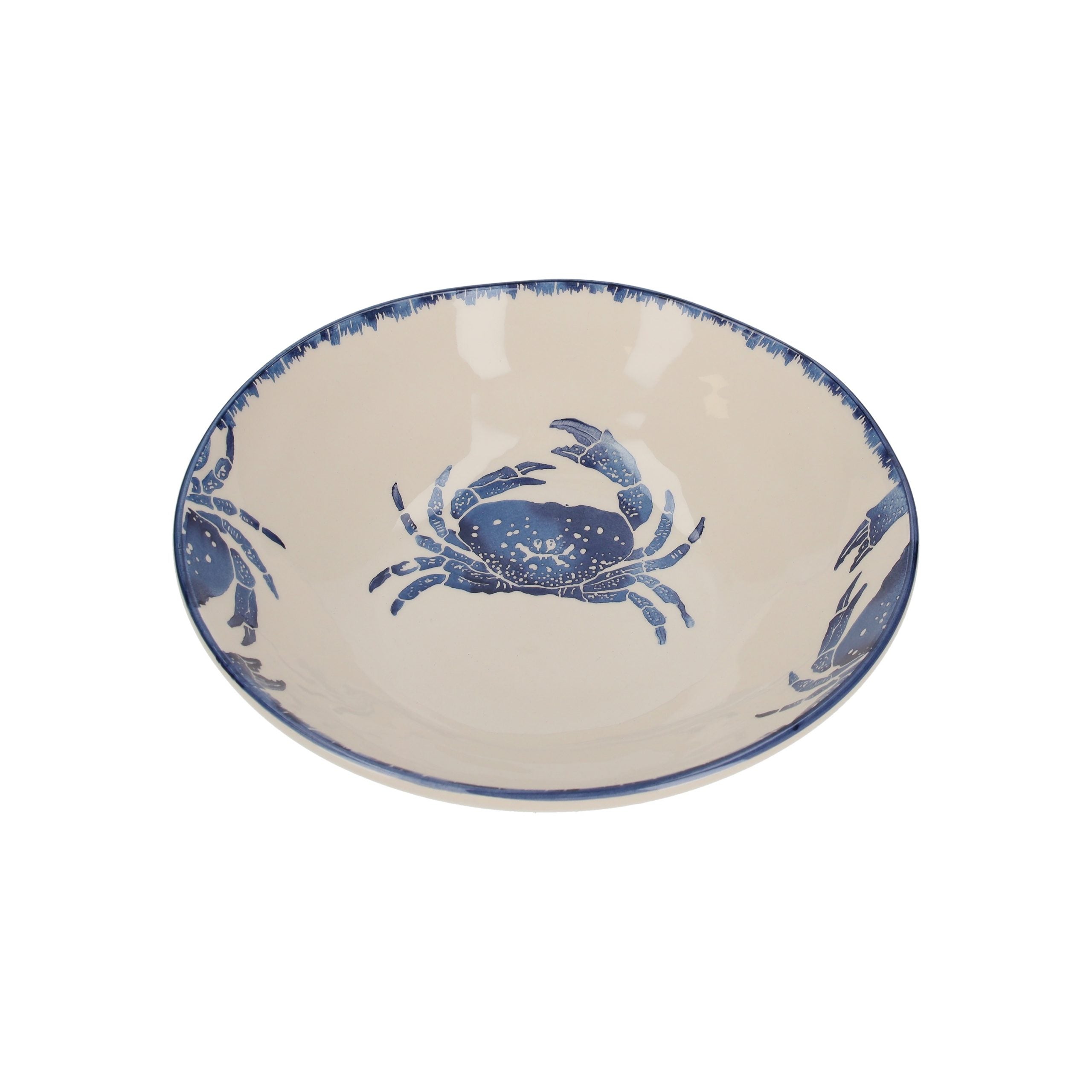 Insalatiera in Ceramica con Granchi Blu