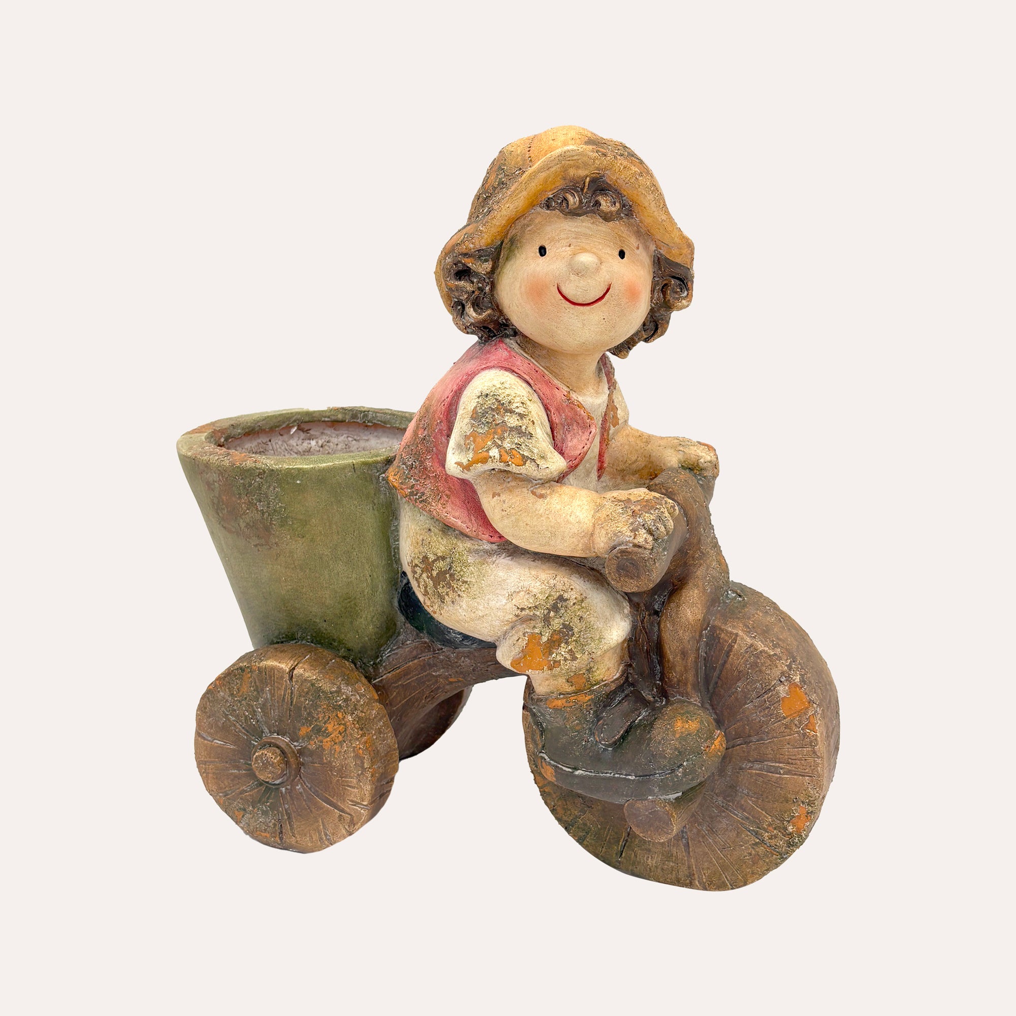 Bimbo con Bici in Resina