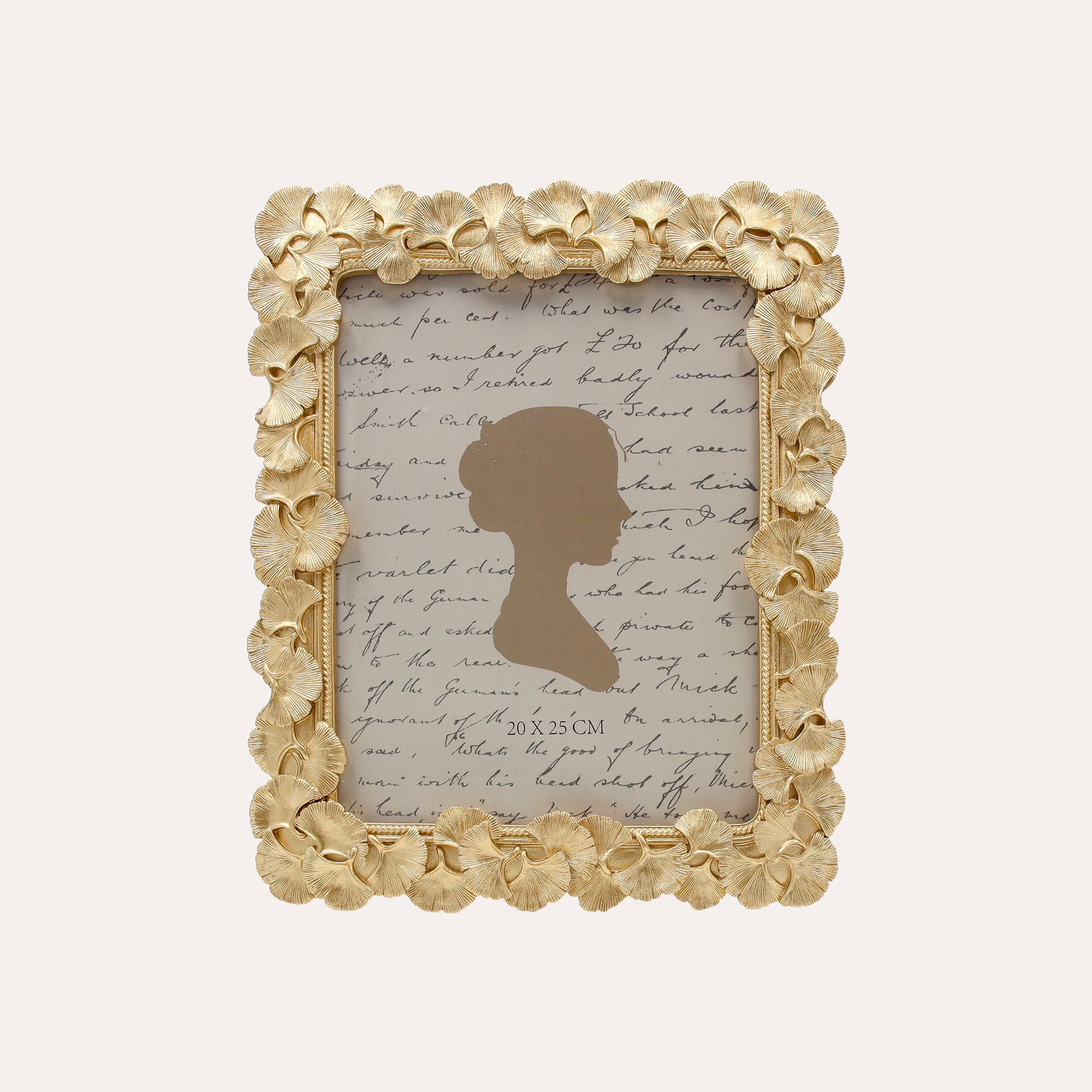 Papyrus Pattern Resin Frame Photo Holder with Gold Finish (19x25 cm)